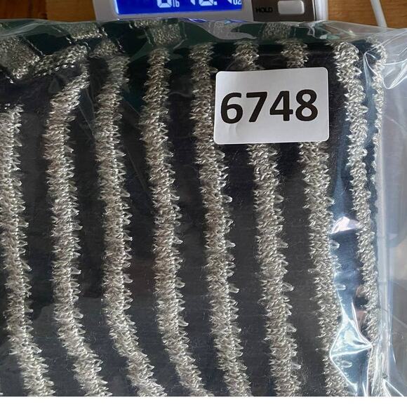 Ann Taylor LOFT Womens Cardigan Sweater V Neck Black Silver Stripe Medium - Picture 10 of 10